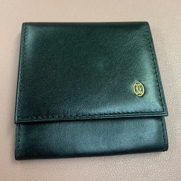 Cartier Accessories - CARTIER Paris Black Leather small Coin Purse/ Wallet- Excellent Condition